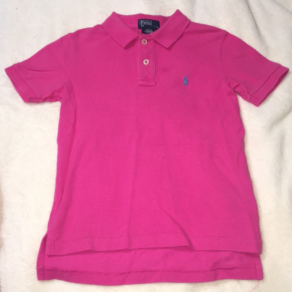 Boys Hot Pink Polo - Size 6